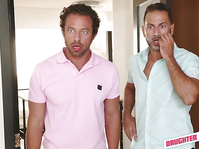 Step dads fucking daughters foursome with Aliya Brynn and Paisley Bennett