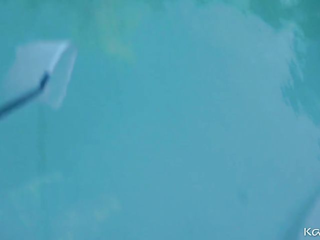 Natana Brooke - Nude stepsister POV session by the pool with her hot brother