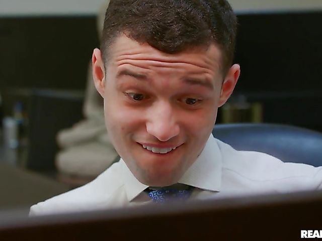 Hot office anal with his slutty colleague Kyler Quinn