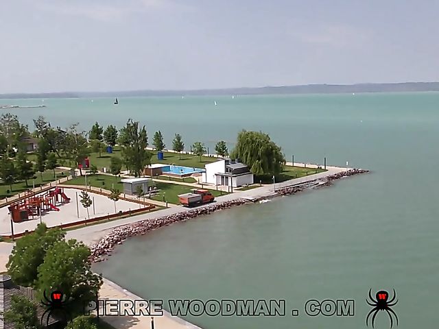 Kaia Katava - Sweet Russian brunette DP in front of Woodman