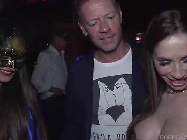 Rocco orgy with masked sluts having sex with everyone