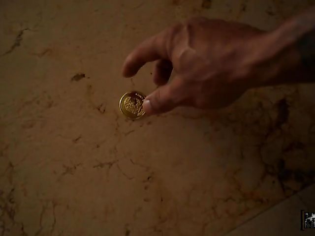 POV anal in the bathroom with gold rich Lilly Hall