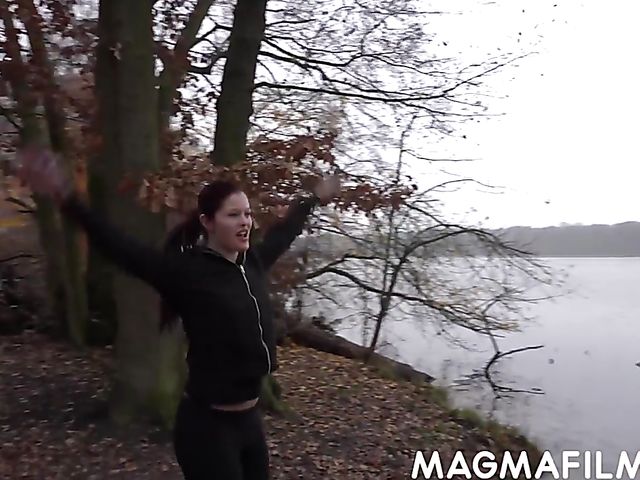 German outdoor workout and fun in the park with Doreen and Conny Dachs
