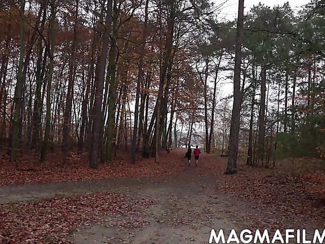 German outdoor workout and fun in the park with Doreen and Conny Dachs