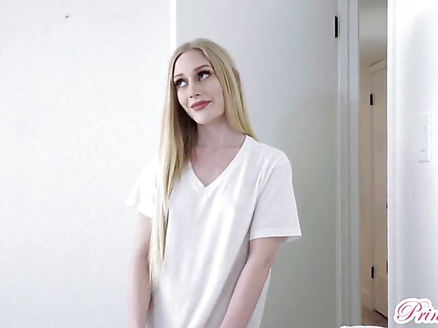 Black leggings fuck and doggystyle creampie with fit blonde Emma Starletto