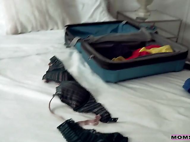 POV stepmom Kit Mercer fucks her son in his bed