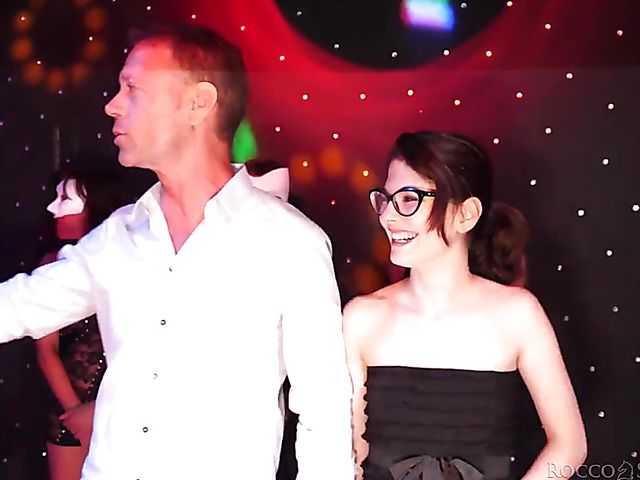 Rocco Siffredi's watermelon pussy party and deepthroat contest with masked Malena and Sara Bell