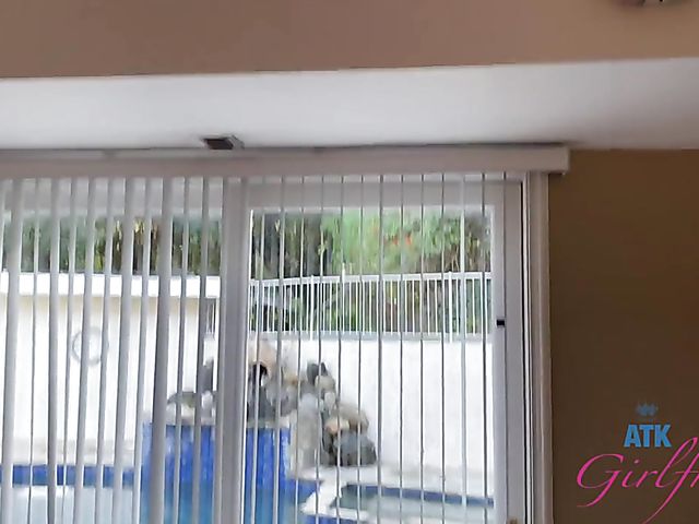 POV girlfriend in pink stockings and black fishnet panties Paris White wants to fuck