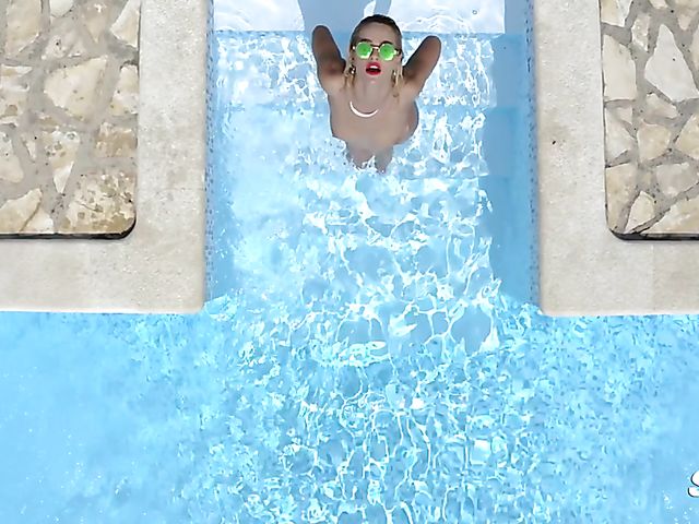 Summertime pool sex with euro blonde in sunglasses Cherry Kiss