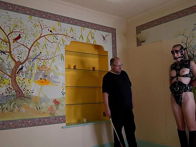 Pony play with obedient Ariel Anderssen getting trained by the master