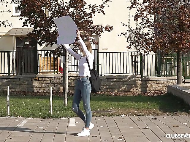 Slim teen Arietta Young saves the planet with her pussy