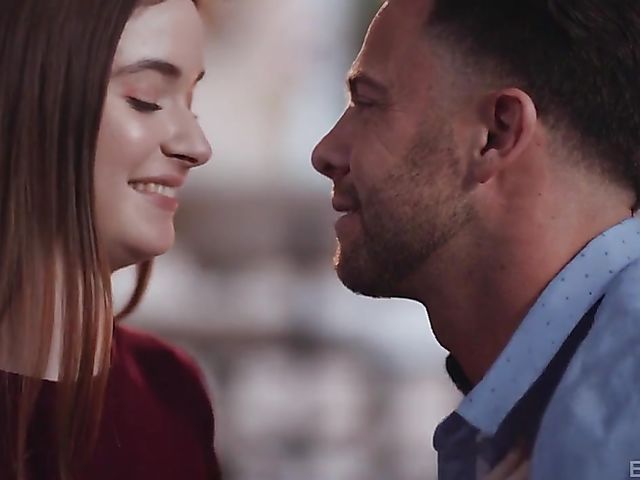 Adorable Hazel Moore and Seth Gamble have sensual sex by the fireplace