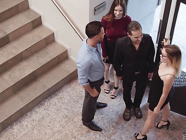 Adorable Hazel Moore and Seth Gamble have sensual sex by the fireplace