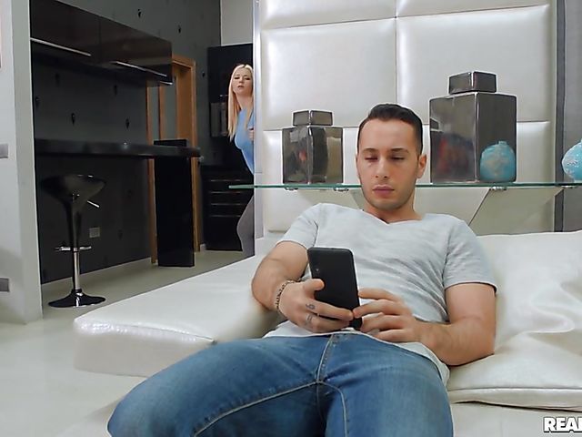 Extremely sexy blonde Roxy Risingstar gets slammed by horny Raul Costa