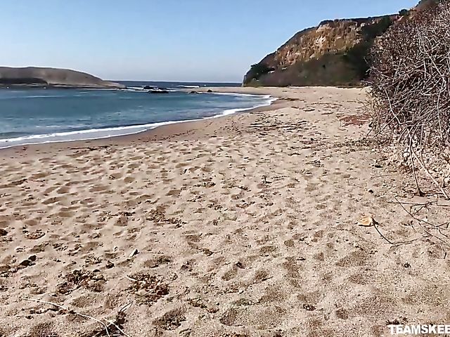 POV beach sex with big titted teen nudist Eva Elfie