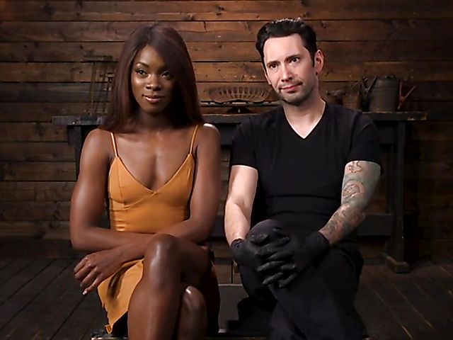 Interracial bondage anal with ebony slave Ana Foxxx