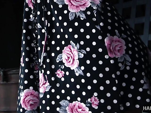 Suspension bondage in the dungeon with Jackie Ohh's tied tits exposed