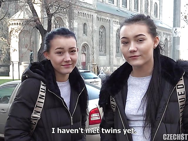 Czech Streets POV twin sisters threesome with teens Sandra Zee and Lady Zee