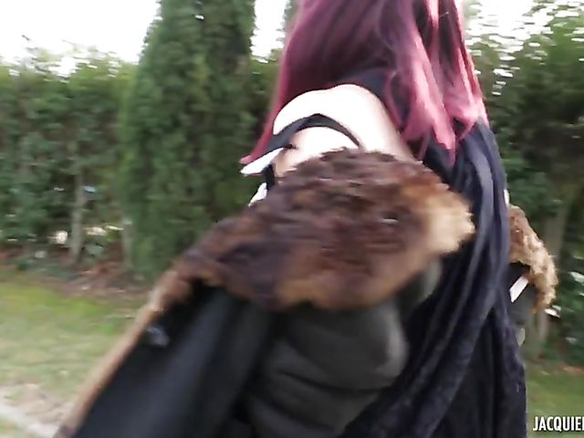 French threesome in black nylons with 28-year-old Maryline and two lucky guys