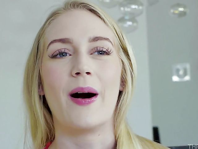 POV gagging deepthroat with blonde Emma Starletto