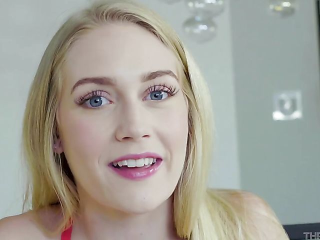 POV gagging deepthroat with blonde Emma Starletto