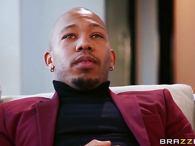 Skinny interracial girl Janice Griffith gives Ricky Johnson's black sausage a taste