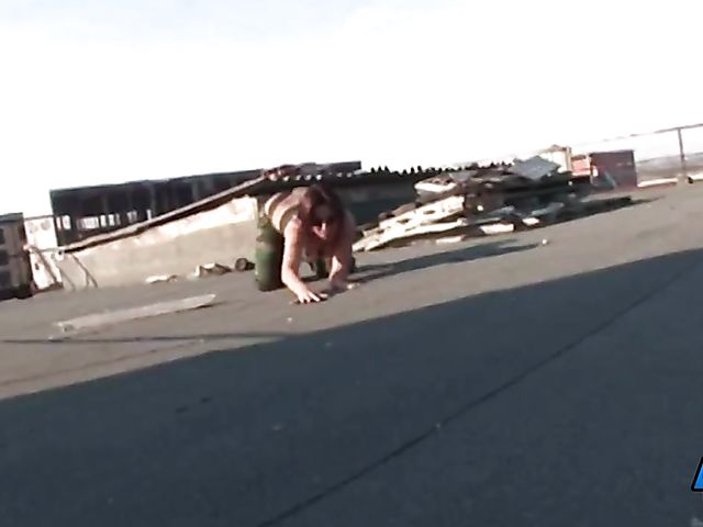 Rooftop blowjob and anal fuck POV with Tiziana