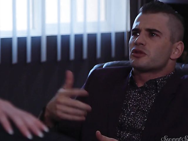 Dark-haired hot MILF with great boobs Reagan Foxx falling in sin