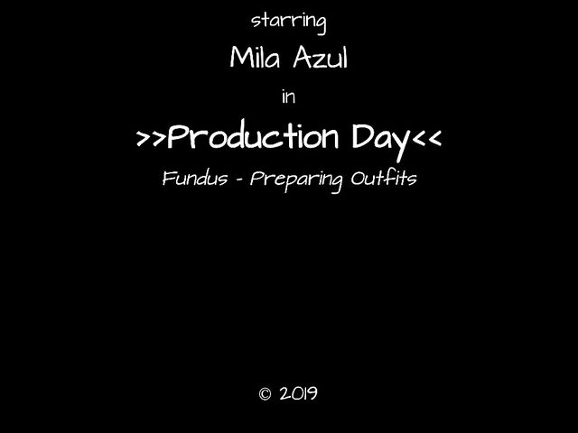 Big tits solo beauty Mila Azul arranging her clothes