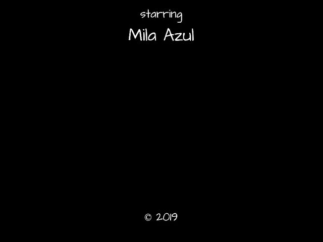 Big tits solo beauty Mila Azul arranging her clothes