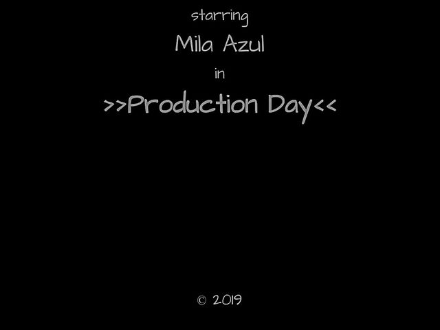 Big tits solo beauty Mila Azul arranging her clothes