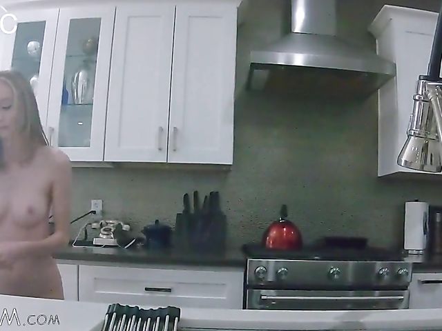 Petite blonde Alicia Williams replaces her dildo and her stepbrother's cock