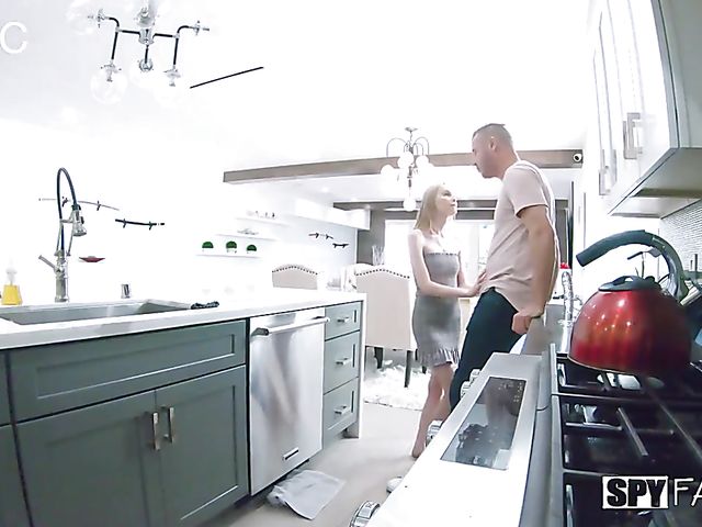 Petite blonde Alicia Williams replaces her dildo and her stepbrother's cock