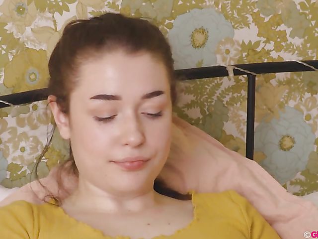 Curly redhead lesbian Cherrie goes to bed with her girlfriend Casey