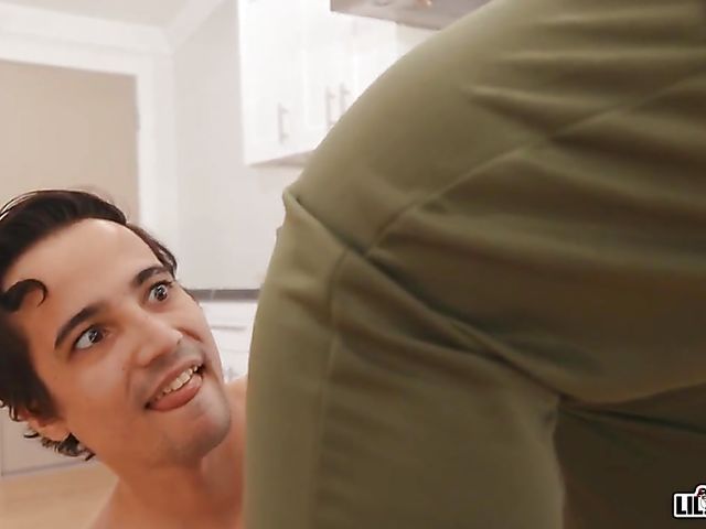 Boy fuck MILF 3some with Brittany Andrews and two curious young guys