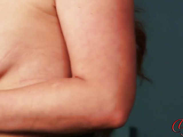 British lady Becky B gets naked while watching guy jerk off