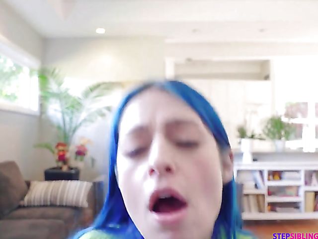 Tricky POV fuck with blue-haired stepsis Jewelz Blu