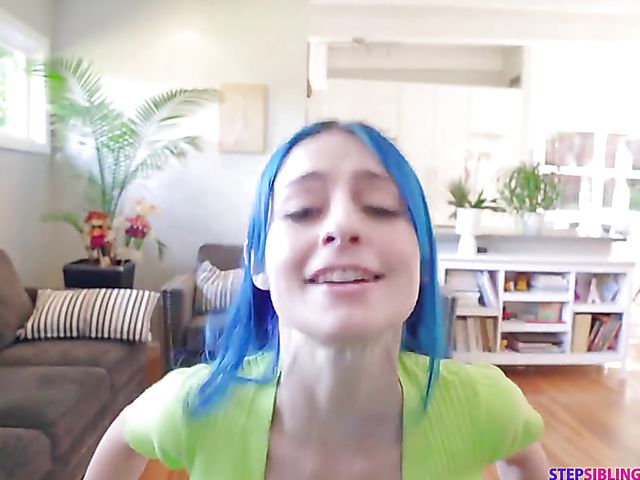 Tricky POV fuck with blue-haired stepsis Jewelz Blu