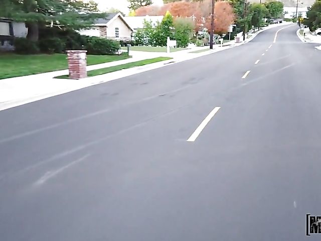 Stranded teen Paige Owens gets a helping cock