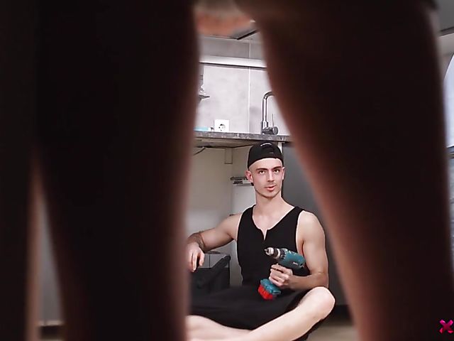 Double penetration in the kitchen with flat chested Russian asian girl Li Loo 