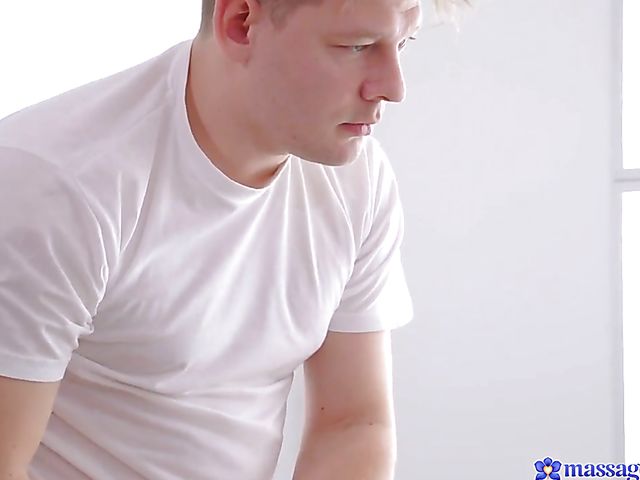 Asia Rae - Oiled ebony massage and sex with her white masseur