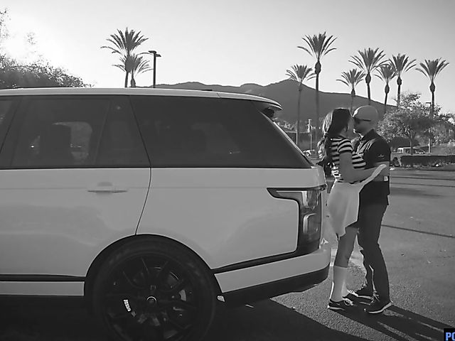 Golf girl with huge natural tits Gabbie Carter loves it hard