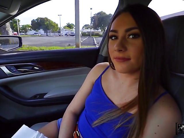 Car POV with easy teen chick MacKenzie Mace