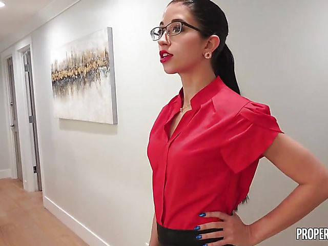 POV Property sex with hot lady in red Alex Coal