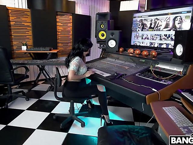 Crystal Rush - Big boobs MILF POV at a recording studio