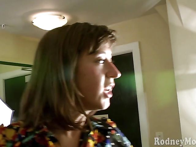 POV hairy slut Charlie pays a visit to Rodney Moore to suck his dick