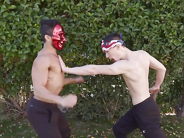 Interracial couple Russel West and Clara Fargo getting naked for fun and having sex