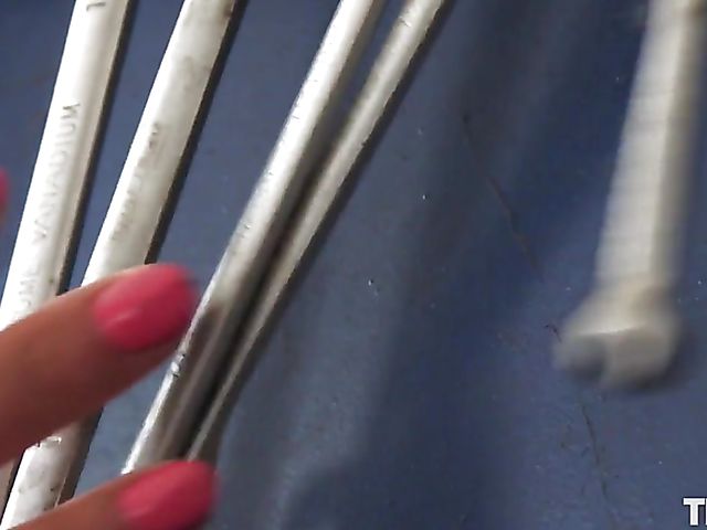 Liv Revamped - Pussy insertion and masturbation with mechanic tools