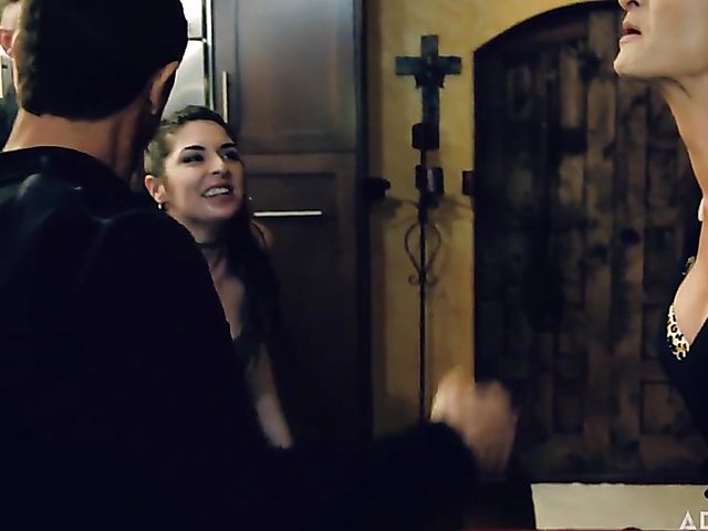 Police officers make Keira Croft watch her slut mom Silvia Saige get fucked