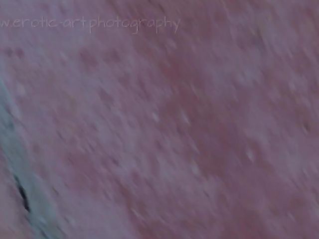 Skinny nude girl Mira outdoor fingering solo in the pool on a sunny day